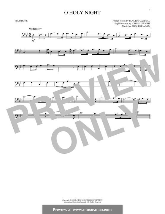 Vocal-instrumental version (Printable scores): para trombone by Adolphe Adam