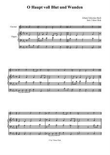 O Sacred Head Now Wounded: Para clarinete e órgão by Hans Leo Hassler