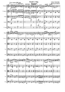 Dandys Rag for string orchestra, Op.33b: partitura completa by Viktor Telychko
