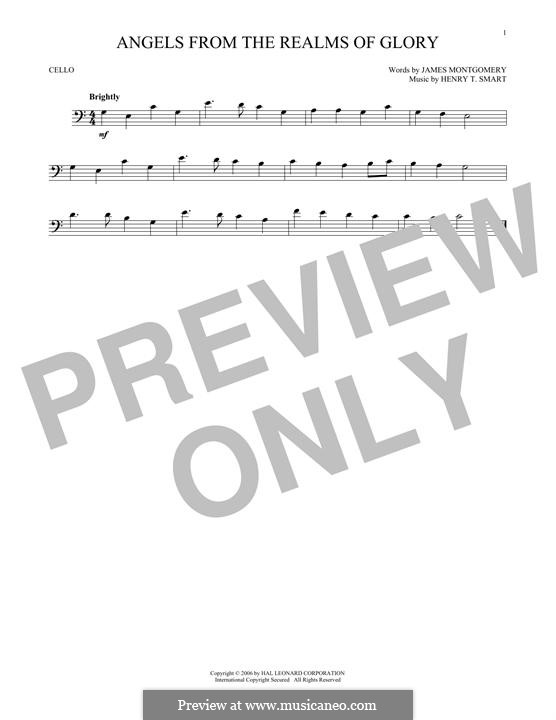 Angels, from the Realms of Glory: para violoncelo by Henry Smart