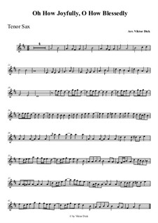 O Sanctissima (Oh, How Joyfully): para saxofone tenor by folklore