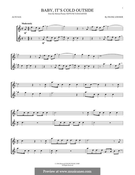 Instrumental version: para Saxofone Alto by Frank Loesser