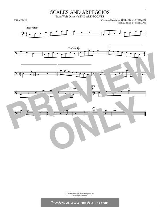 Scales and Arpeggios: para trombone by Richard M. Sherman, Robert B. Sherman