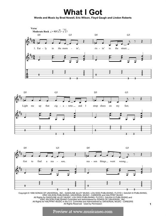 What I Got (Sublime): Para guitarra com guia by Brad Nowell, Eric Wilson, Floyd Gaugh, Lindon Roberts