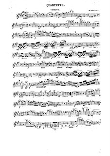 Piano Quartet in A Major, Op.1: parte de cordas by Hugo Staehle