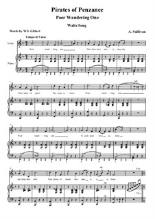 Poor Wandering One: Para vocais e piano by Arthur Seymour Sullivan