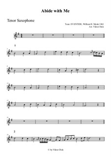 Abide with Me: para saxofone tenor by William Henry Monk