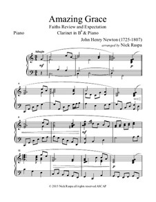 For solo instrument and piano version: For clarinet and piano – piano part by folklore