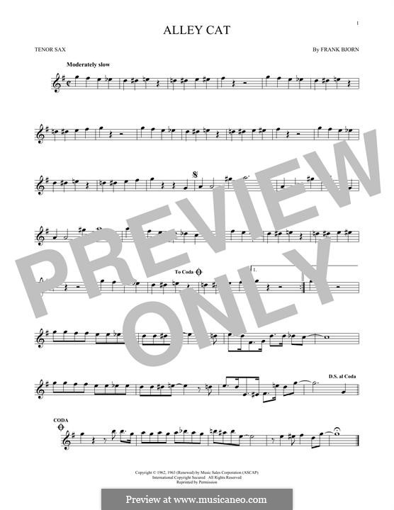 Alley Cat: para saxofone tenor by Frank Bjorn