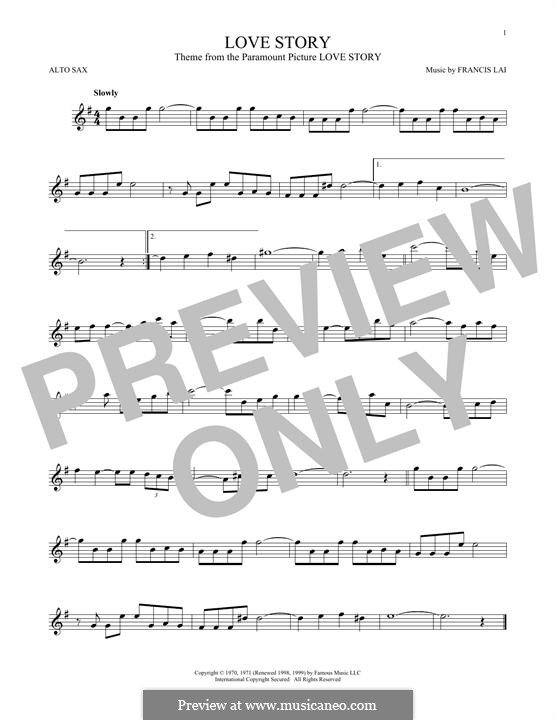 Love Story: para Saxofone Alto by Francis Lai