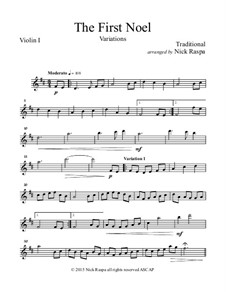 Variations: For string orchestra – violin 1 part by folklore