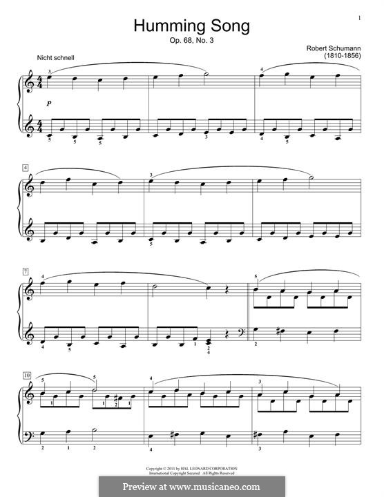 No.3 Trällerliedchen (Humming Song): Para Piano by Robert Schumann