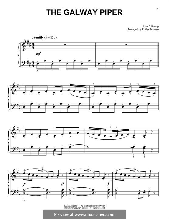 The Galway Piper: Para Piano by folklore