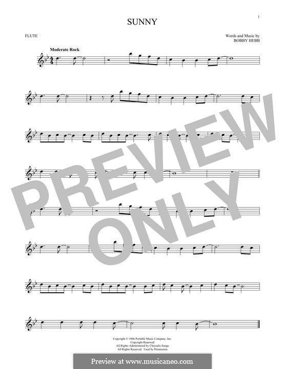 Sunny: para flauta by Bobby Hebb