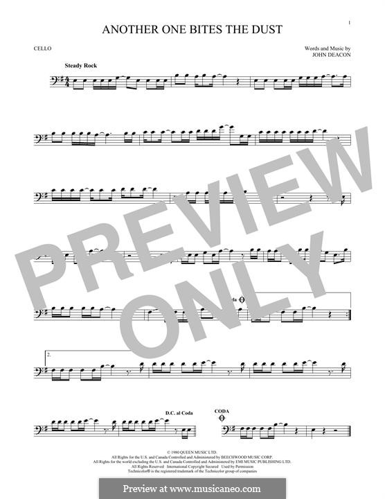 Another One Bites the Dust (Queen): para violoncelo by John Deacon