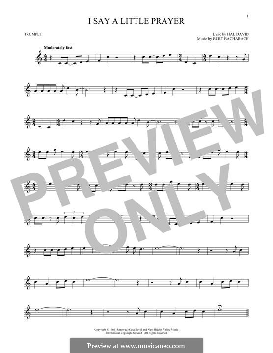 I Say a Little Prayer: para trompeta by Burt Bacharach