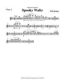 No.1 Spooky Waltz: Flute 2 part by Nick Raspa