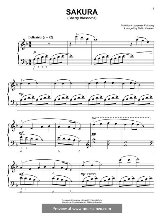 Sakura (Cherry Blossom): Para Piano by folklore