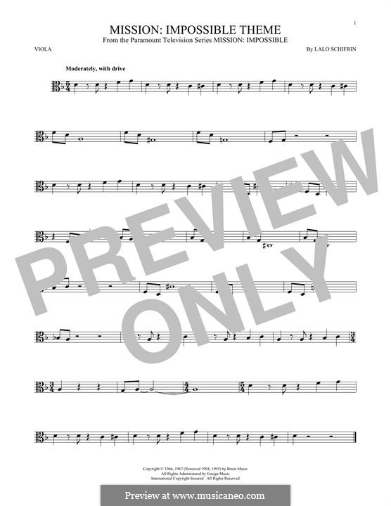 Mission: Impossible Theme: para viola by Lalo Schifrin