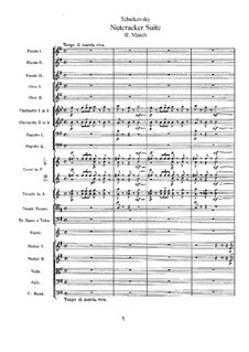 No.2 March: partitura completa by Pyotr Tchaikovsky