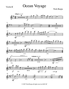 Ocean Voyage: Violin 2 part by Nick Raspa