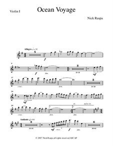 Ocean Voyage: Violin 1 part by Nick Raspa