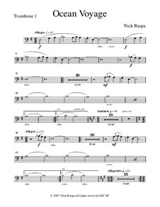 Ocean Voyage: Trombone 1 part by Nick Raspa