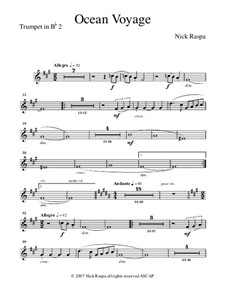 Ocean Voyage: Trumpet 2 part by Nick Raspa
