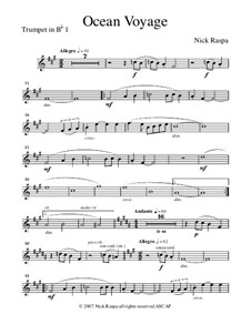 Ocean Voyage: Trumpet 1 part by Nick Raspa