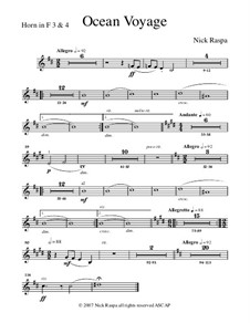 Ocean Voyage: Horn in F 3 & 4 part by Nick Raspa