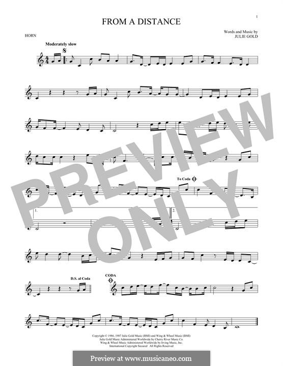 From a Distance: For horn by Julie Gold
