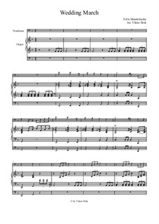 Wedding March: Para trombone e órgão by Felix Mendelssohn-Bartholdy