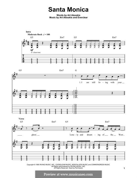 Santa Monica (Everclear): Para guitarra com guia by Art Alexakis