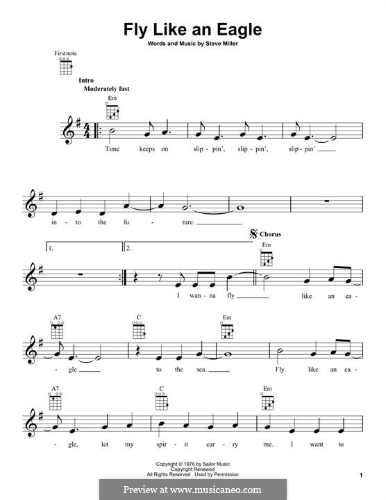 Fly Like an Eagle (Steve Miller Band): para ukulele by Steve Miller