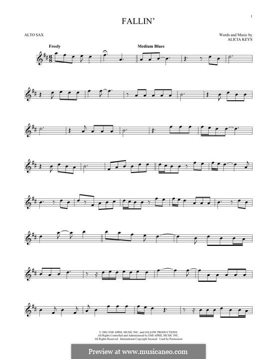 Fallin': para Saxofone Alto by Alicia Keys