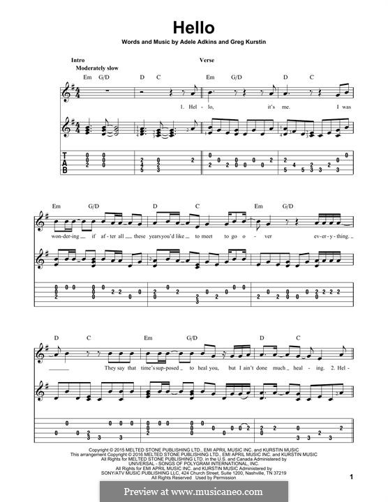 Instrumental version: Para guitarra com guia by Adele, Greg Kurstin