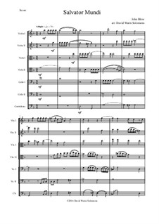 Salvator Mundi: para orquetra de cordas by John Blow