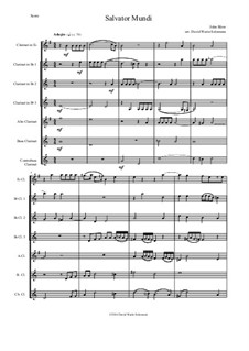 Salvator Mundi: For clarinet choir by John Blow
