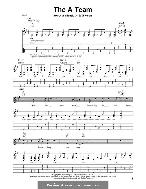 The a Team: Para guitarra com guia by Ed Sheeran