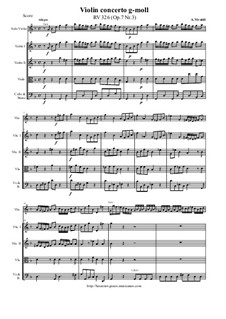 10 Concertos for Violin, Strings and Cembalo, Op.7: Concerto No.3, RV 326 by Antonio Vivaldi