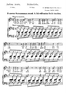 No.5 I Want to Bathe My Soul in the Chalice of the Lily: Partitura Piano-vocal by Robert Schumann