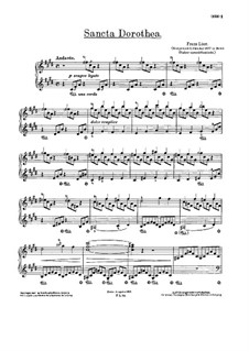 Sancta Dorothea, S.187: Para Piano by Franz Liszt