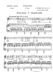 No.7 I Do Not Chide You: Partitura Piano-vocal by Robert Schumann