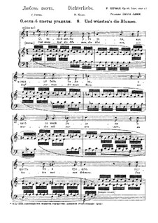 No.8 If the Little Flowers Only Knew: Partitura Piano-vocal by Robert Schumann