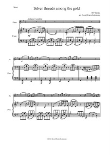 Silver Threads Among the Gold: para flauta e piano by Hart Pease Danks