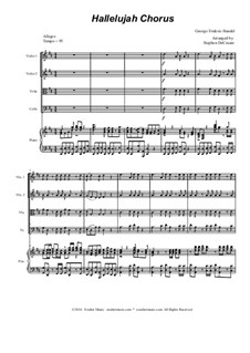 No.44 Hallelujah: para quartetos de cordas by Georg Friedrich Händel