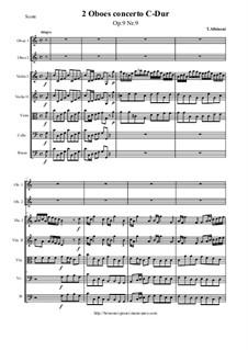 Concerto No.9 in C Major: Score and parts by Tomaso Albinoni