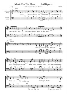 Music for the Mass: SATB parts by JJ