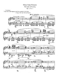 Three Tone-Pictures for Piano, Op.5: set completo by Charles Tomlinson Griffes