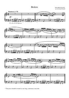 Bolero, M.81: Para Piano by Maurice Ravel